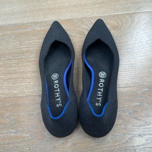 Rothy's "The Point" in Black - women's size 9